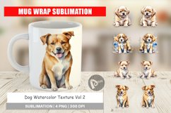 Mug Wrap Design Dog Watercolor Texture Product Image 1