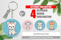 Keychain Dog Wearing Crown Product Image 1