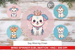 Wind Spinner Dog Wearing Crown Product Image 1