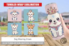Tumbler Wrap Dog Wearing Crown Product Image 1