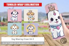 Tumbler Wrap Dog Wearing Crown Product Image 1