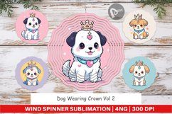 Wind Spinner Dog Wearing Crown Product Image 1