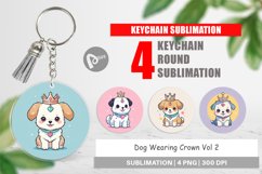 Keychain Dog Wearing Crown Product Image 1