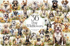 Dog Wildflowers Sublimation Bundle Product Image 1