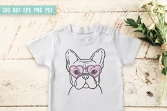 Dog with heart glasses SVG | Valentine SVG Cut File Product Image 2
