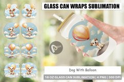 Glass Can Wraps Dog With Balloon Product Image 1