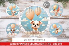 Wind Spinner Dog With Balloon Product Image 1