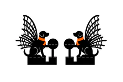 Papercut Halloween Dog with Cobweb Wings - Candy Holder SVG Product Image 2