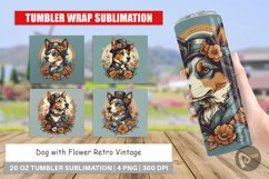 Tumbler Sublimation Wrap Steampunk Dog Product Image 1