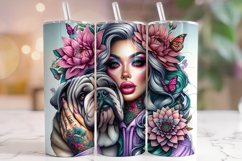 Bulldog Tumbler Wrap, Dog Mom Tumbler, Dog Tumbler Wrap PNG Product Image 1
