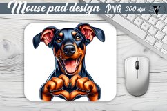 Mouse pad | Doberman | Dog sublimation Product Image 1