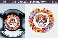 Funny Dog Car Coaster | Beagle Car Coaster Product Image 1