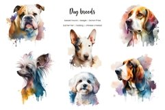 Watercolor dog breeds clipart. Dogs clip art. Dog types Product Image 2