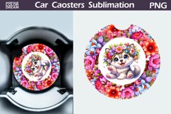 Funny Dog Car Coaster | Husky Car Coaster Product Image 1