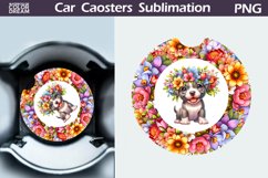 Funny Dog Car Coaster | Pit Bull Car Coaster Product Image 1
