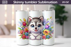 Dog Tumbler Sublimation | Husky Tumbler Product Image 1
