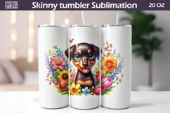 Dog Tumbler Sublimation | Doberman Tumbler Product Image 1