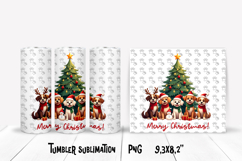 Cute Christmas dog tumbler wrap | Animal tumbler sublimation Product Image 1