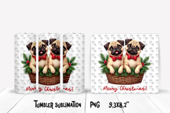Cute Christmas dog tumbler wrap | Animal tumbler sublimation Product Image 1