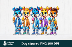 Funny dog clipart PNG | Cute animal sublimation | Pet lover Product Image 1