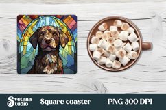 Dog stained glass coaster Product Image 1