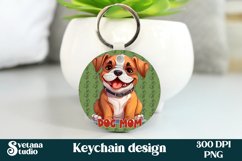 Funny dog keychain sublimation PNG bundle | Animal keyring Product Image 4