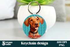 Funny dog mom keychain sublimation PNG design Product Image 1