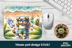 Cute dog mouse pad PNG | Animal mouse pad sublimation Product Image 1