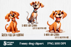 Funny dog clipart PNG | Cute animal sublimation design Product Image 1