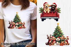 Christmas dog clipart PNG | Christmas animal sublimation Product Image 1