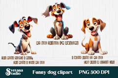 Funny dog clipart PNG | Cute animal sublimation design Product Image 1