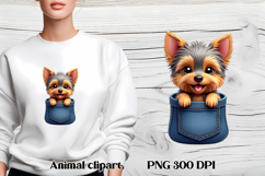 Cute dog in pocket clipart PNG | Dog puppy sublimation Product Image 1