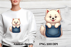 Cute dog in pocket clipart PNG | Dog puppy sublimation Product Image 1