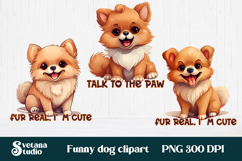 Funny dog clipart PNG | Cute animal sublimation design Product Image 1