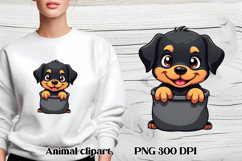 Cute dog in pocket clipart PNG | Dog puppy sublimation Product Image 1