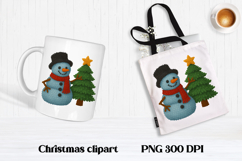 Christmas knitted dog clipart | Christmas animal sublimation Product Image 1