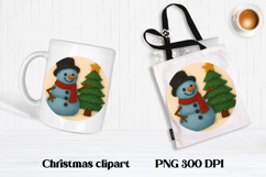 Christmas knitted dog clipart | Christmas animal sublimation Product Image 1