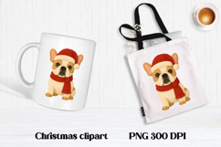 Christmas knitted dog clipart | Christmas animal sublimation Product Image 1