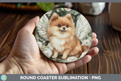 GorgeousDogs 01 Angel Round Coaster design.
