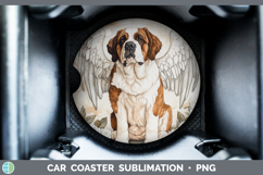 GorgeousDogs 01 Angel Car Coaster design.