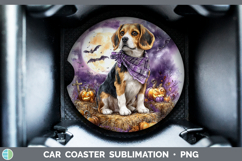 GorgeousDogs 01 Bandana Halloween Car Coaster design.