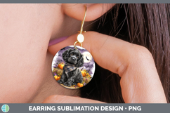 GorgeousDogs 01 Bandana Halloween Round Earrings design.