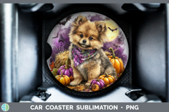 GorgeousDogs 01 Bandana Halloween Car Coaster design.
