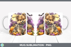 GorgeousDogs 01 Bandana Halloween Mug Wrap design.
