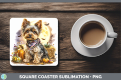 GorgeousDogs 01 Bandana Halloween Square Coaster design.