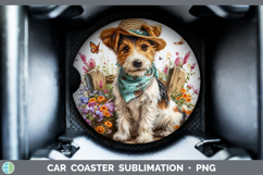 GorgeousDogs 01 Bandana Summer Car Coaster design.