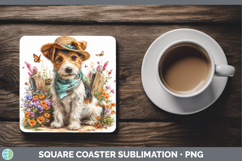GorgeousDogs 01 Bandana Summer Square Coaster design.