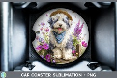 GorgeousDogs 01 Bandana Summer Car Coaster design.