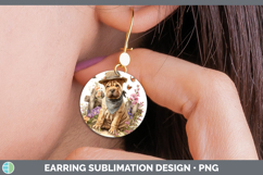 GorgeousDogs 01 Bandana Summer Round Earrings design.