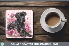 GorgeousDogs 01 Checker Valentine Square Coaster design.